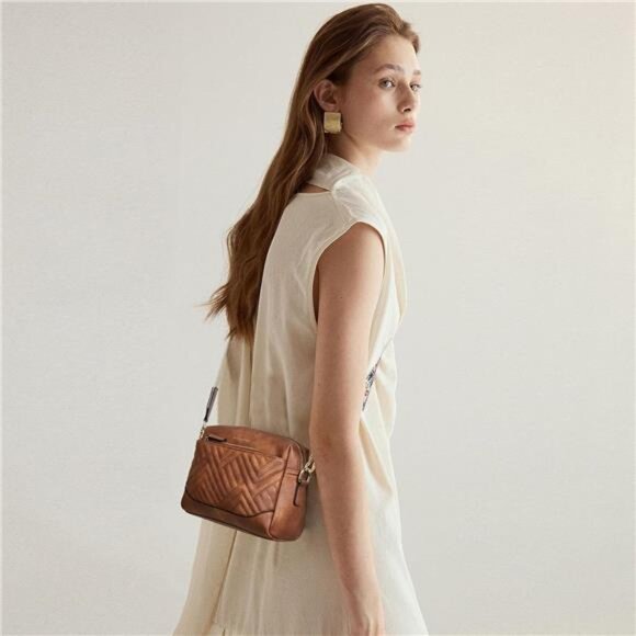 Crossbody Bags for Women Vegan Leather Purses Quilted Shoulder - Picture 2 of 6